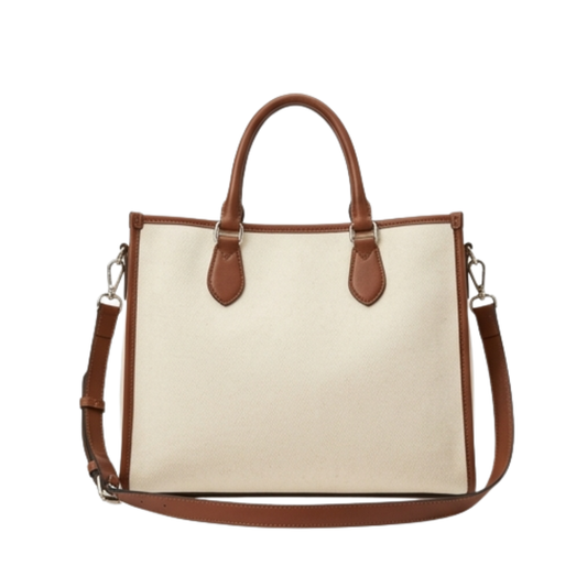 Zevir Casual Leather Cream Shoulder Bag